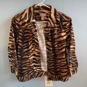 3/4 Length Tiger Print Blazer